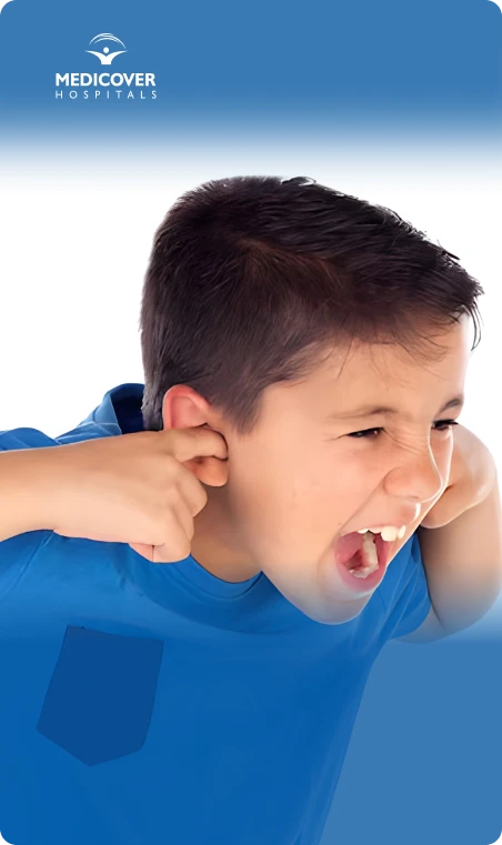 child complaining of ear pain